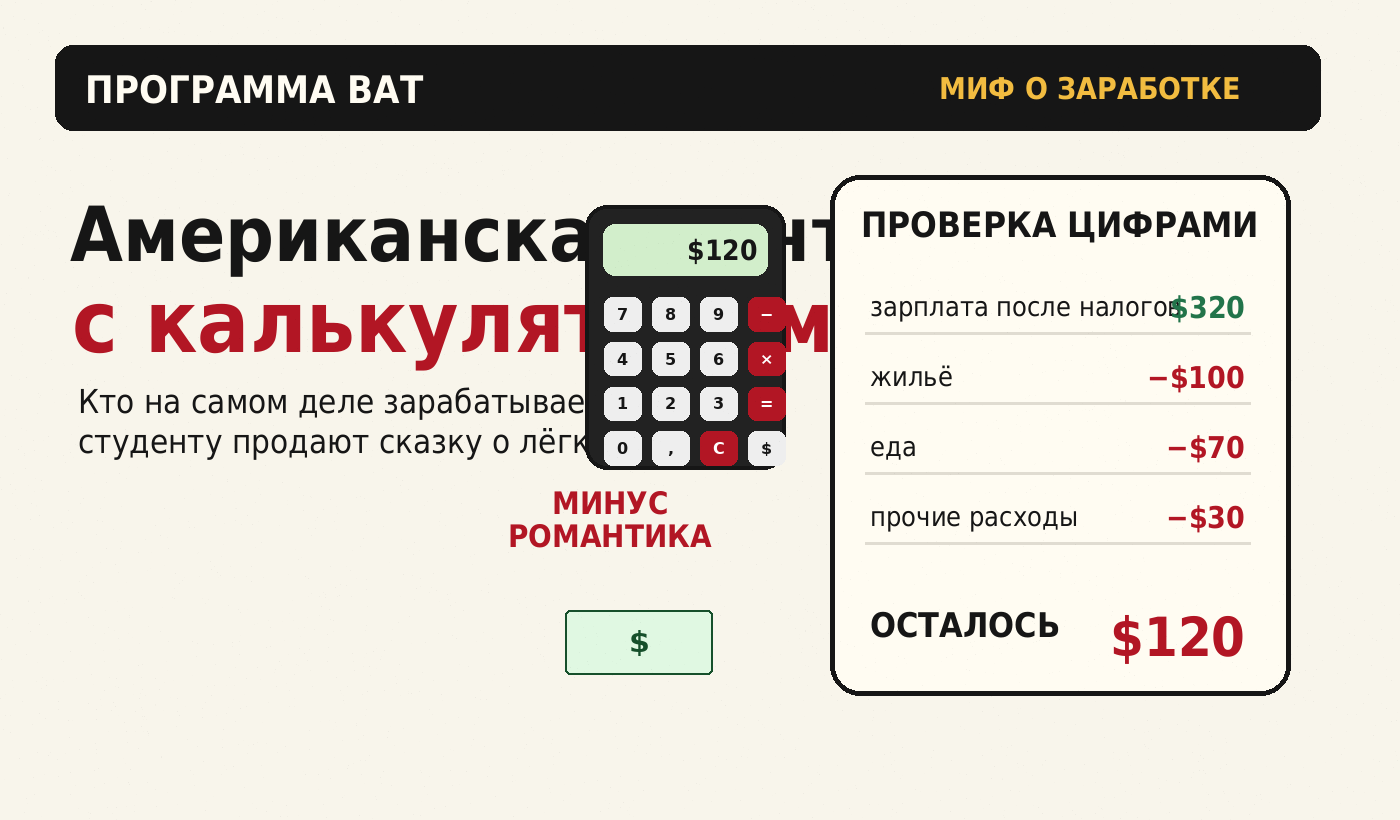 Американская мечта с калькулятором: кто зарабатывает на программе ВАТ